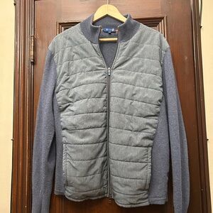 Stitch Golf Blue and Gray Quilted Jacket
